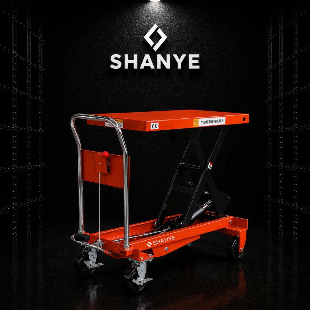 SHANYE 1 Ton 100 cm Tek Makas Manuel Platform