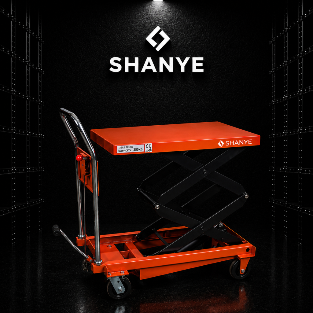 SHANYE 350 kg 130 cm Çift Makas Manuel Platform