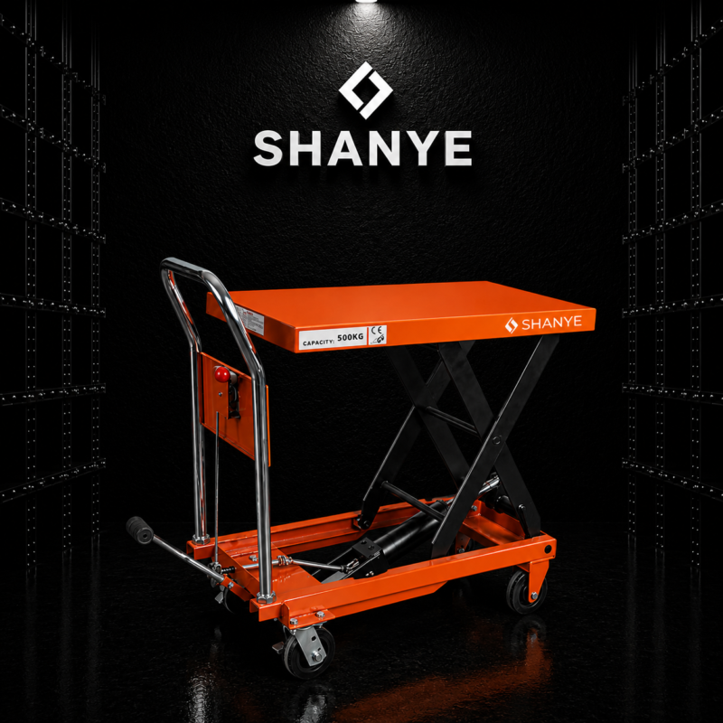 SHANYE 500 kg 90 cm Tek Makas Manuel Platform