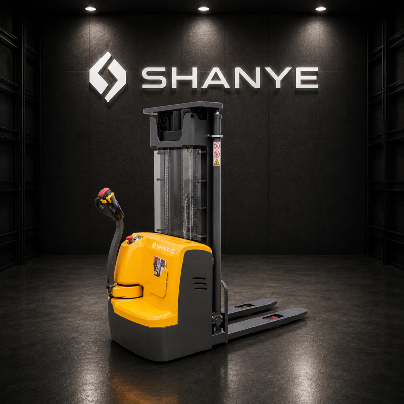 SHANYE 1,5 Ton 5,6M Platformsuz Tripleks Akülü İstif Makinesi