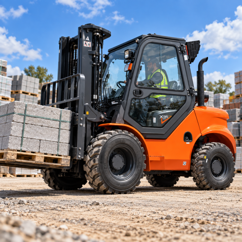Lonking 3,5 Ton 4×4 Arazi Tipi Dizel Forklift CPCD35DT