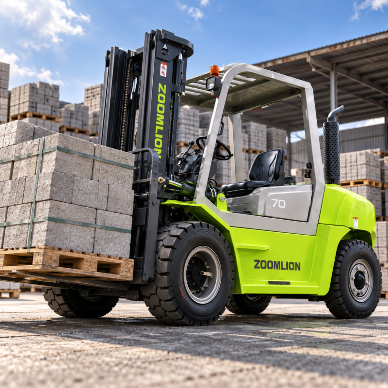 Zoomlion 7 Ton Dizel Forklift – Kabin ve Fork Pozisyonerli